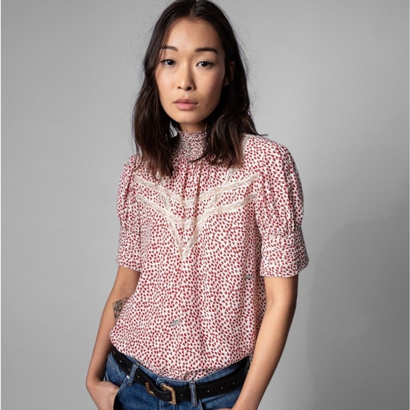 ZADIG AND VOLTAIRE
Tupelo Heart Blouse Size M - Picture 2 of 7